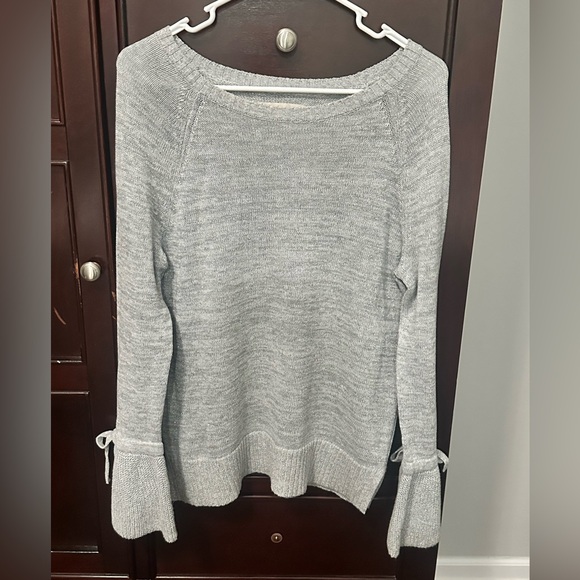 LOFT Gray Shimmer Holiday Sweater - Small - Picture 1 of 5